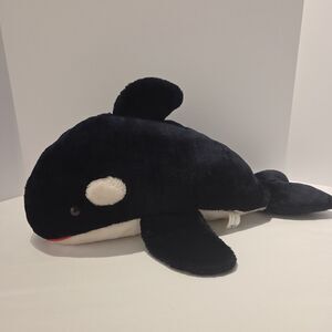 Vintage SeaWorld Killer Whale Orca Large 21” Stuffed Animal Plush Shamu 1982